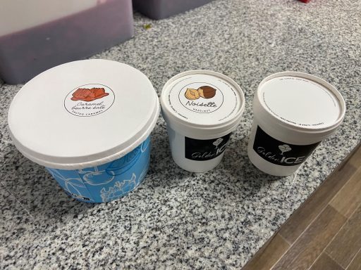Glaces artisanales en pot, 160ml et 480ml Pots de glace artisanale La Fabrique de Fred, formats 160ml et 480ml